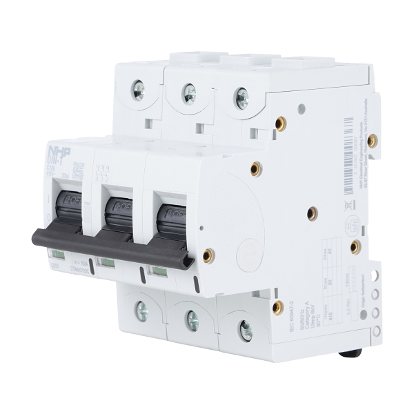 NHP DINT Miniature Circuit Breaker 10H 3Pole 100A C Curve